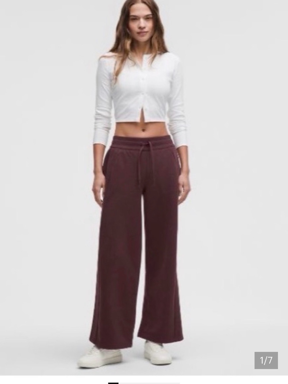 lululemon athletica Wide-Leg Lounge Pants in Deep Plum